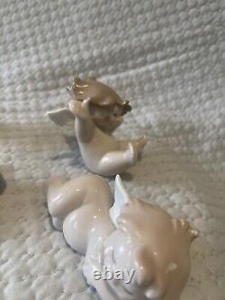 Nao By Lladro Porcelain Figure Cheeky Cherub Set Of Four You're So Funny