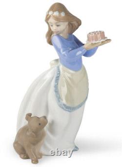 Nao By Lladro Puppy's Birthday Girl #1045 Brand Nib Cake Puppy Dog Save$ F/sh