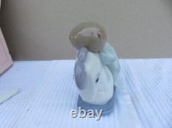 Nao By Lladro Rock Me To Sleep Boy Figurine #1476 Rocking Horse