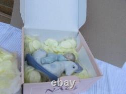 Nao By Lladro Rock Me To Sleep Boy Figurine #1476 Rocking Horse