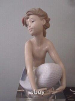 Nao By Lladro Sea Maiden Mermaid Porcelain Figurine Ornament Box Figure Rare