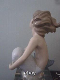 Nao By Lladro Sea Maiden Mermaid Porcelain Figurine Ornament Box Figure Rare