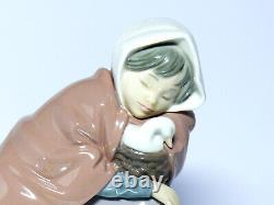 Nao By Lladro Sleeping Girl With Basket And Goose Approx. 16,5 Cm. Porcelain