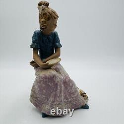 Nao By Lladro Spain Gres Porcelain Terracota Girls Best Friend Figurine 8 Vtg