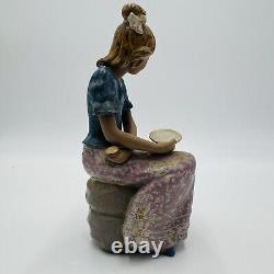 Nao By Lladro Spain Gres Porcelain Terracota Girls Best Friend Figurine 8 Vtg