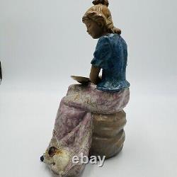 Nao By Lladro Spain Gres Porcelain Terracota Girls Best Friend Figurine 8 Vtg