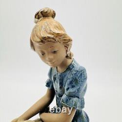 Nao By Lladro Spain Gres Porcelain Terracota Girls Best Friend Figurine 8 Vtg