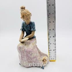 Nao By Lladro Spain Gres Porcelain Terracota Girls Best Friend Figurine 8 Vtg