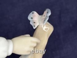 Nao By Lladro Woman Watching Butterfly Porcelain Hand Painted Very Rare