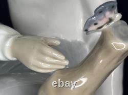 Nao By Lladro Woman Watching Butterfly Porcelain Hand Painted Very Rare