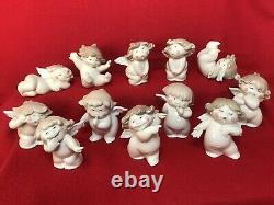 Nao Cheeky Cherubs Collection Set 12 Pieces. Figures Are In Perfect Condition