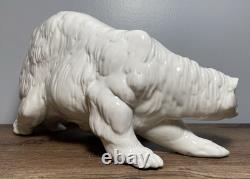 Nao LLADRO Mother Polar Bear with Cub White Porcelain Figure Large / Spain, 1985