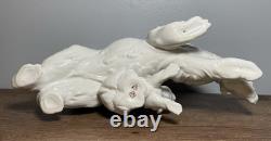 Nao LLADRO Mother Polar Bear with Cub White Porcelain Figure Large / Spain, 1985