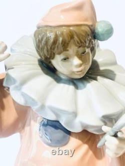 Nao Lladro 1092 Circus Star Pink Pierrot Clown With Mirror Figure Spain