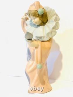 Nao Lladro 1092 Circus Star Pink Pierrot Clown With Mirror Figure Spain