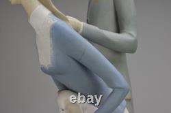 Nao Lladro 4563 Lovers Couple Puppy Matte Porcelain READ