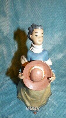 Nao Lladro Figure Young Girl with Hat