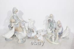 Nao Lladro Figurine Bundle Goose Duck Boy Girl x9 + ROC Figure 1970/80s Vintage