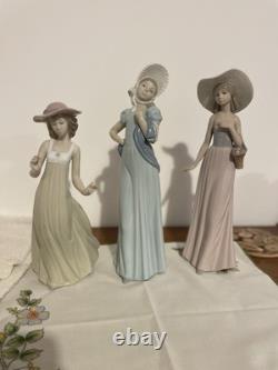Nao Lladro Figurine Lady, Bundle 3 Figures