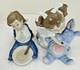 Nao Lladro I'm Full #1074 I love you so much porcelain 2 Figurines Spain 1992