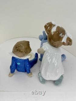 Nao Lladro I'm Full #1074 I love you so much porcelain 2 Figurines Spain 1992