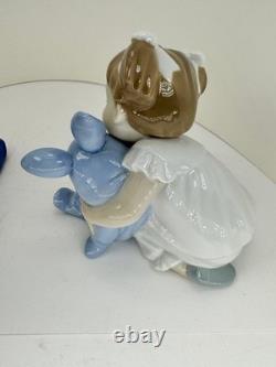 Nao Lladro I'm Full #1074 I love you so much porcelain 2 Figurines Spain 1992