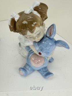 Nao Lladro I'm Full #1074 I love you so much porcelain 2 Figurines Spain 1992