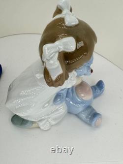 Nao Lladro I'm Full #1074 I love you so much porcelain 2 Figurines Spain 1992