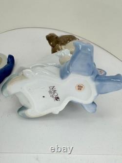 Nao Lladro I'm Full #1074 I love you so much porcelain 2 Figurines Spain 1992