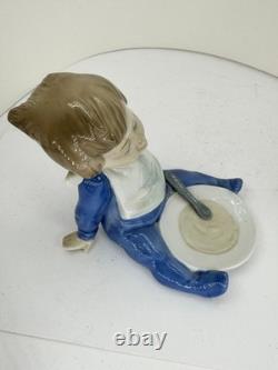 Nao Lladro I'm Full #1074 I love you so much porcelain 2 Figurines Spain 1992