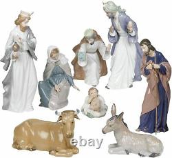 Nao Lladro NATIVITY SET JESUS, VIRGIN MARY, MELCHIOR, GASPAR, BALTHASAR + 3, new