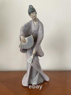 Nao Lladro Porcelain Figurine Japanese Girl Geisha H30cm Excellent Condition