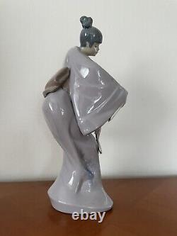 Nao Lladro Porcelain Figurine Japanese Girl Geisha H30cm Excellent Condition