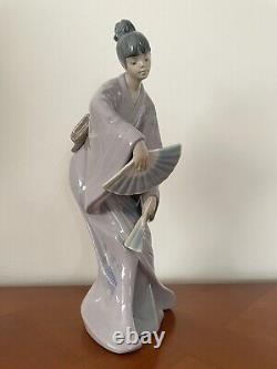 Nao Lladro Porcelain Figurine Japanese Girl Geisha H30cm Excellent Condition