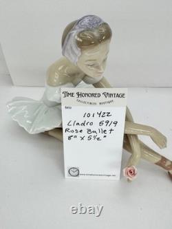 Nao Lladro Rose Ballerina #5919 Retired Porcelain Figurine 8 handmade Spain