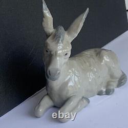 Nao Lladro Spain Donkey #310 Nativity Xmas Christmas Porcelain Figurine 5 L