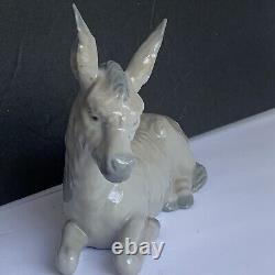 Nao Lladro Spain Donkey #310 Nativity Xmas Christmas Porcelain Figurine 5 L