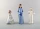 Nao and Lladro. Three porcelain figures. 20th century