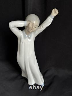Nao by LLADRO 510 Yawning and Stretching Girl Porcelain Figure Boy Sleepy Spain