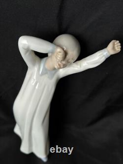 Nao by LLADRO 510 Yawning and Stretching Girl Porcelain Figure Boy Sleepy Spain