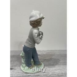 Nao by Lladro Best Buddies boy & Puppy Figurine Spain 1990 Glossy #1135 retired