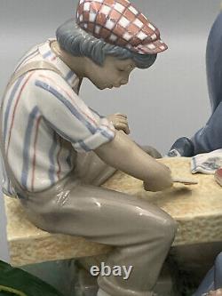 Nao by Lladro'Boys Playing Cards' 0679 Very Large Figure