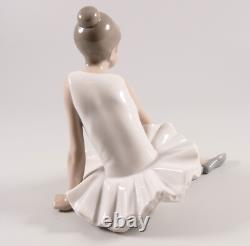 Nao by Lladro Daisa Spain Porcelain Figurine Sitting Ballerina in Tutu Height 15.5cm