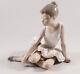 Nao by Lladro Daisa Spain porcelain figure sitting ballerina in tutu height 15.5 cm