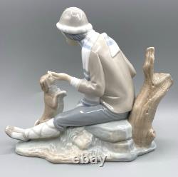 Nao by Lladro Lesson for the Dog #140 Boy with Pup José Luis Santes Martinez VTG