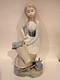 Nao by Lladro Porcelain Figurine Girl with Basket, Excellent Condition