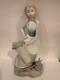 Nao by Lladro Porcelain Figurine Girl with Basket, Excellent Condition