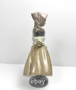 Nao by Lladro Porcelain Figurine Girl with a Basket Handmade in Spain 1980s