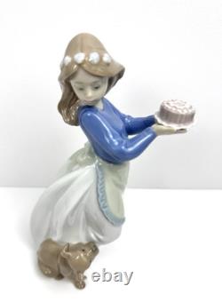 Nao by Lladro Puppy's Birthday Porcelain Figurine Handmade in Spain 1980s