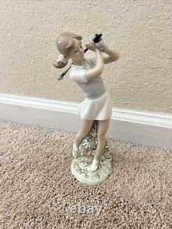 Nao by Lladró Women Golfer Figurine, Out of the Rough # 450 Porcelain